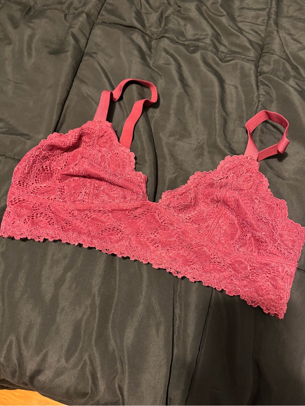 Free People Lace Bralette in Raspberry